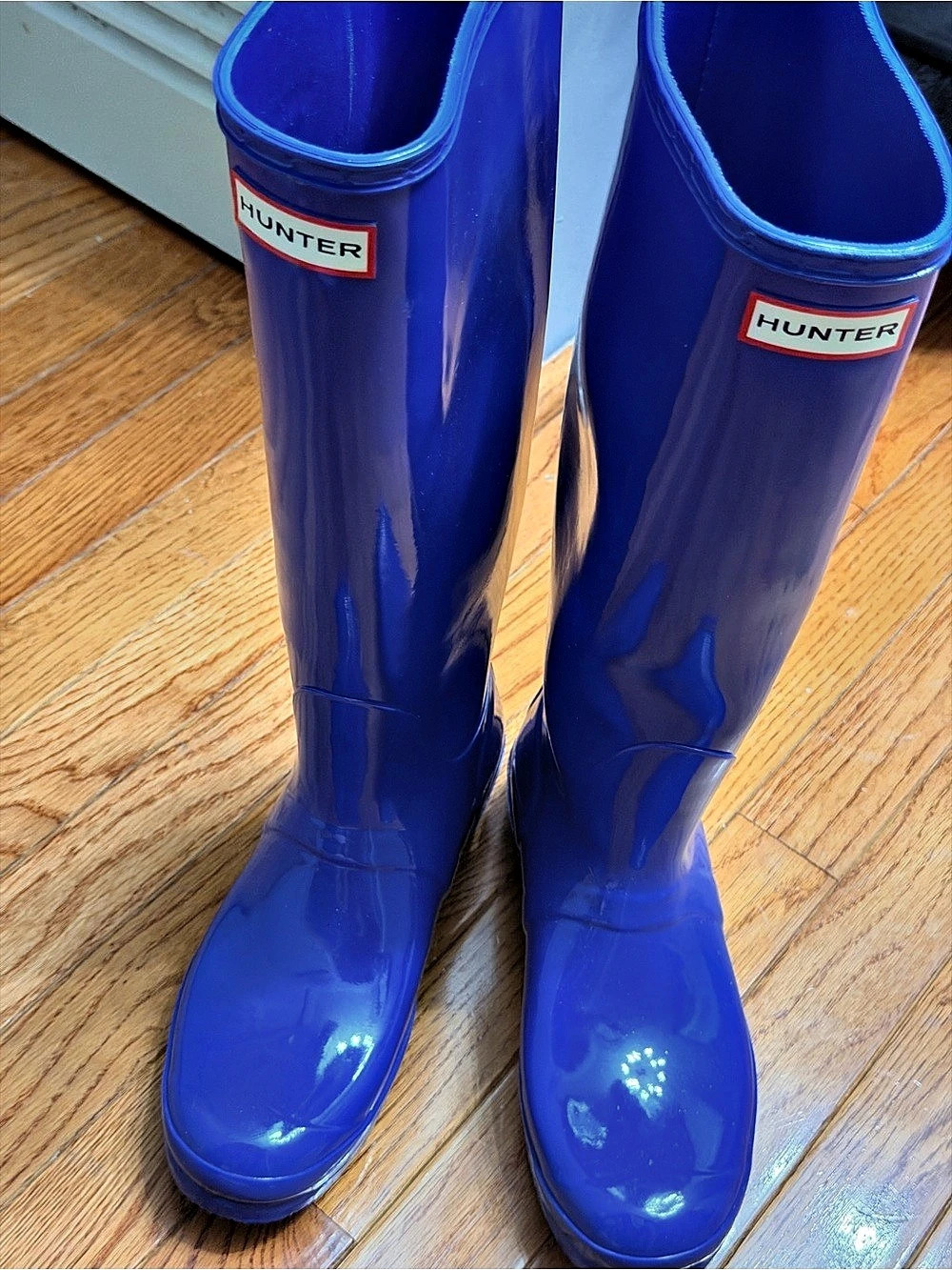 Hunter Original Tall Gloss Rain Boots Women's Blue